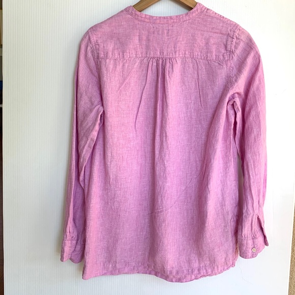 J.Crew  pink linen top - Picture 2 of 4